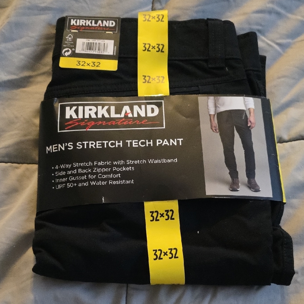 Kirkland Men's Black Stretch Tech Pants